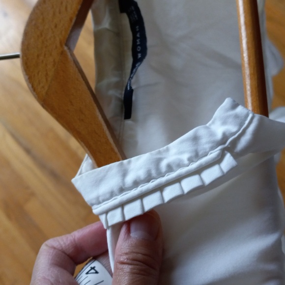 Zara Woman Portugal Size Medium Off White Short Sleeve Very Cute Vintage Top - Picture 6 of 7